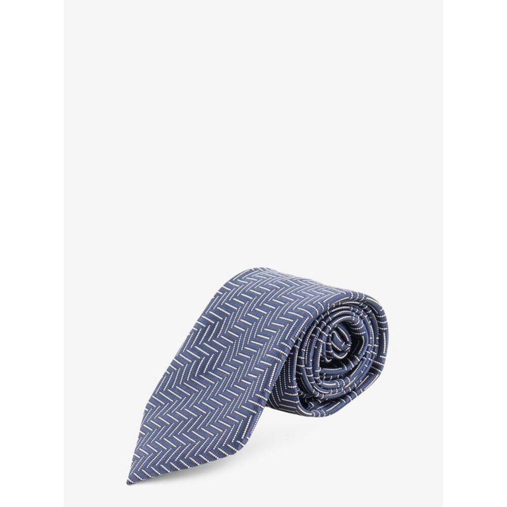 Tom Ford Men Silk Tie With Geometric Pattern